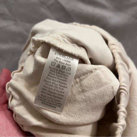 Everlane Womens The Easy Jean in Bone, Size 0 - Picture 8 of 15